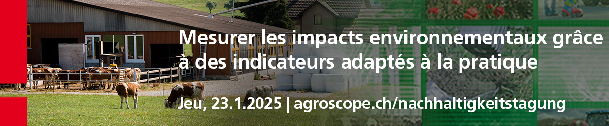 Inscription à la 12e Conférence Agroscope sur la durabilité